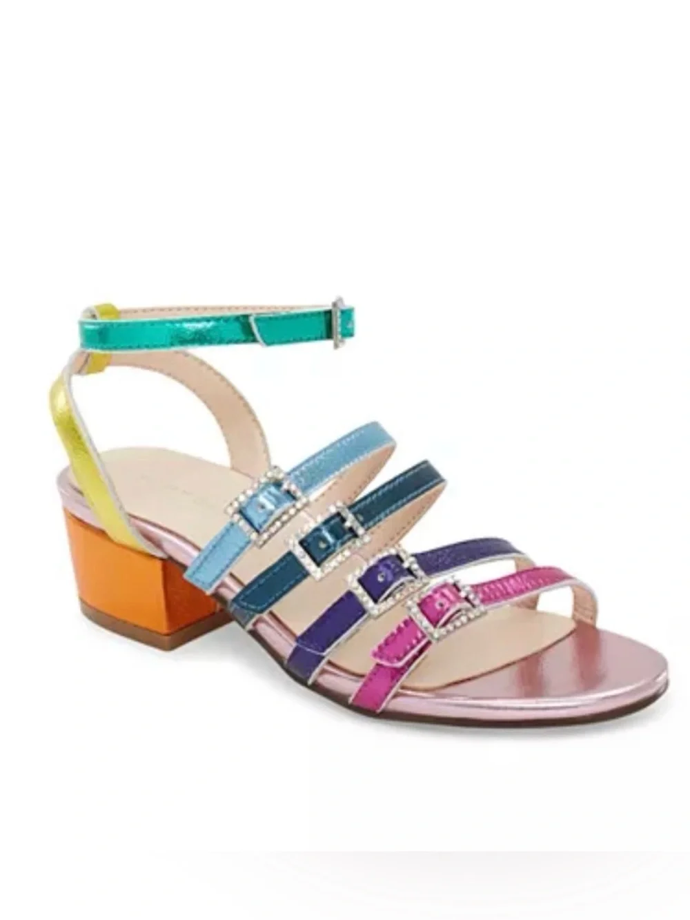 Kurt Geiger Rainbow Metallic Mini Piera Sandals
